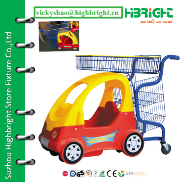 Carro de los niños, carro de la mano de los niños, carro de compras de los niños del supermercado